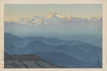 YOSHIDA, Hiroshi. Kanchienjiyanga, Tarde (カンチェンジャンガ　午後 - Kanchienjiyanga, gogo), 1931. Xilogravura com tinta à base de água, 27,6 x 39,8 cm. © Chizuko Yoshida